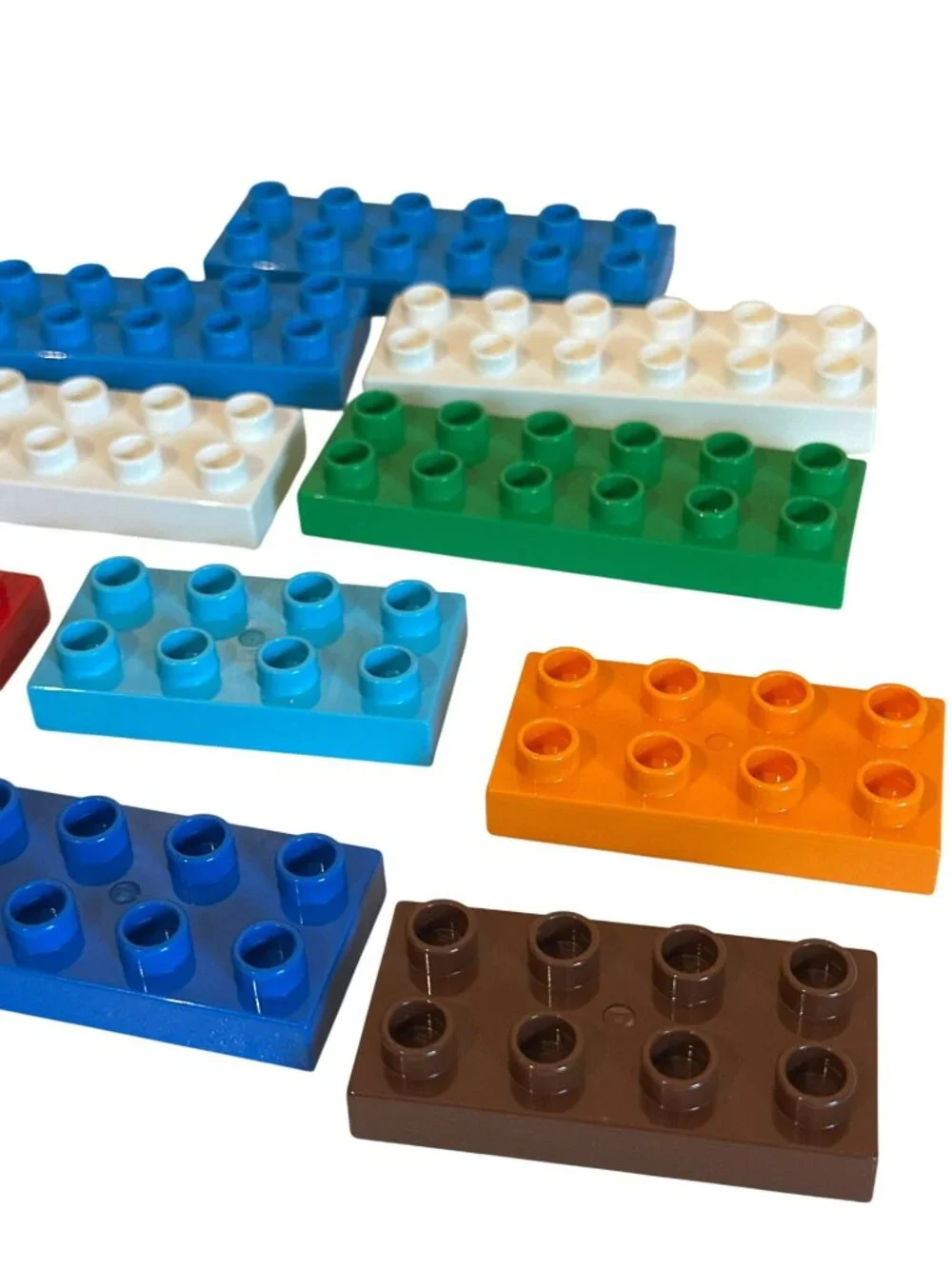 LEGO Duplo Flat Bricks Pieces 2x6 2x4 Misc. Colors Bundle Lot Building Toys